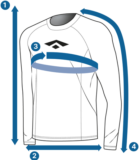 Diagrama de como medir a lycra
